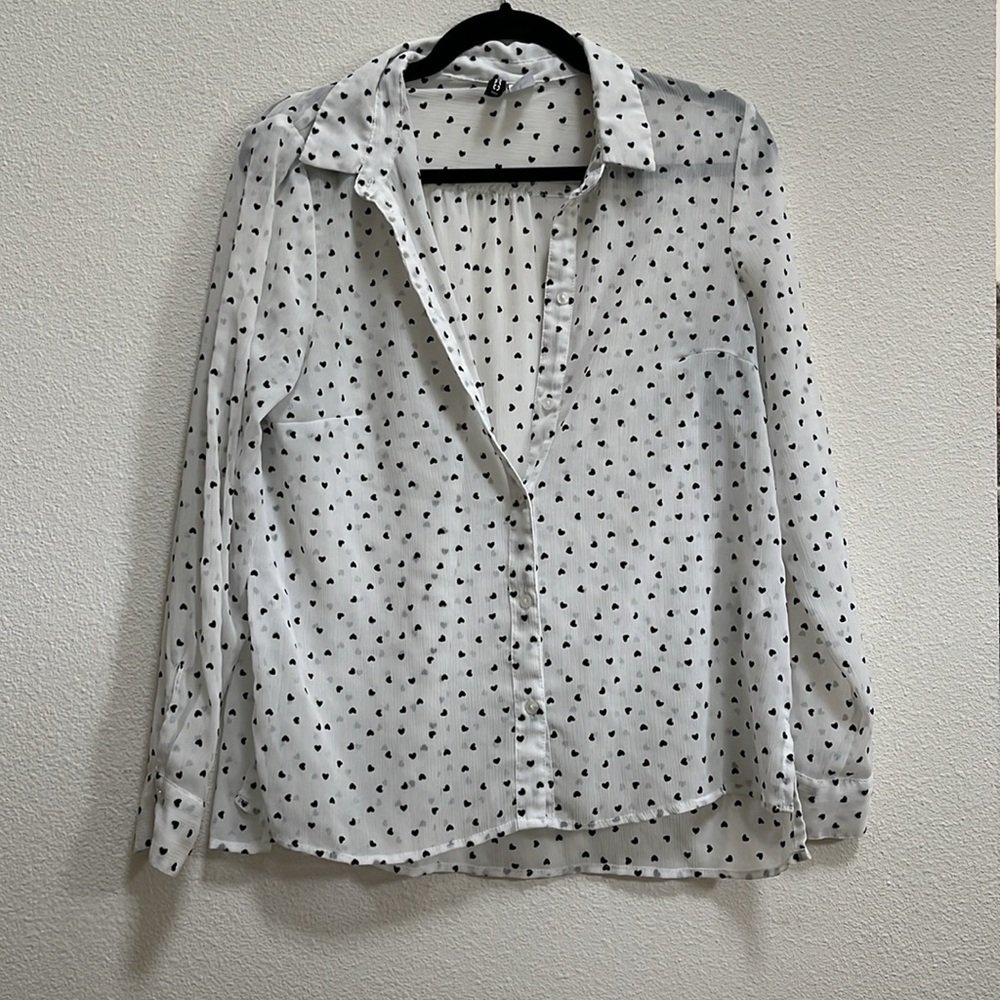 Sheer white blouse